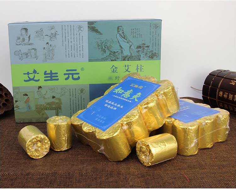 艾生元加藥金箔紙艾柱_金箔紙加藥艾灸床柱_如意灸艾柱 (9)實拍艾柱展示.jpg